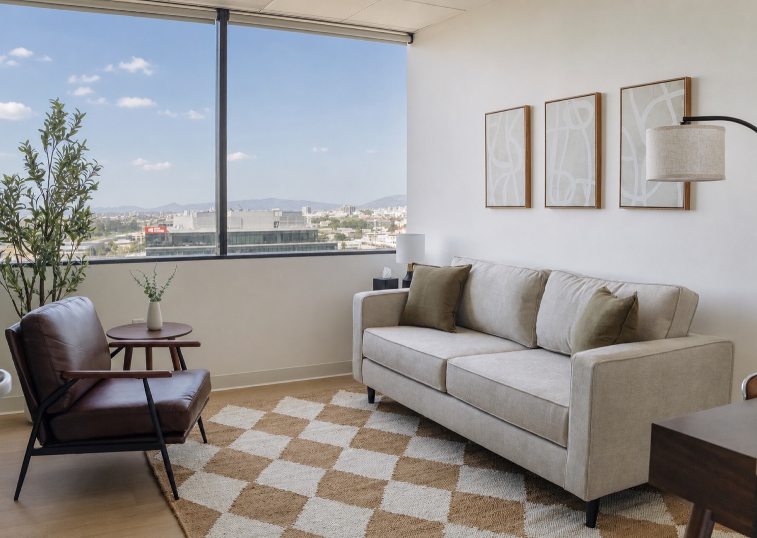 Olida West LA - Olympic therapy office interior with comfortable seating and natural light