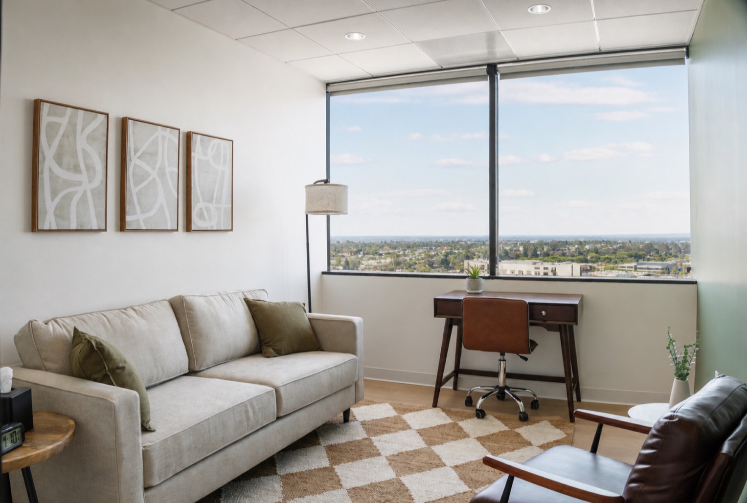 Olida West LA - Olympic therapy office interior with comfortable seating and natural light